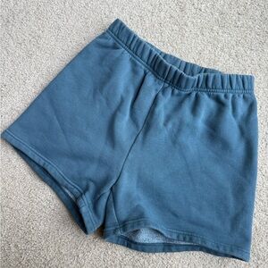 Aritzia Blue Sweat Shorts Elastic Waistband